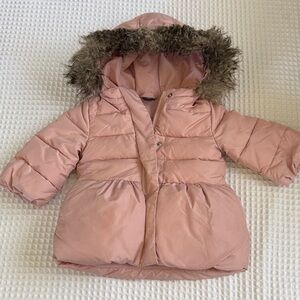 GAP Light Pink Toddler Puffer Jacket 12-18M EUC